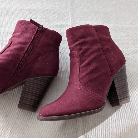 Burgundy Western Boots Heather34 - Picture 2 of 4